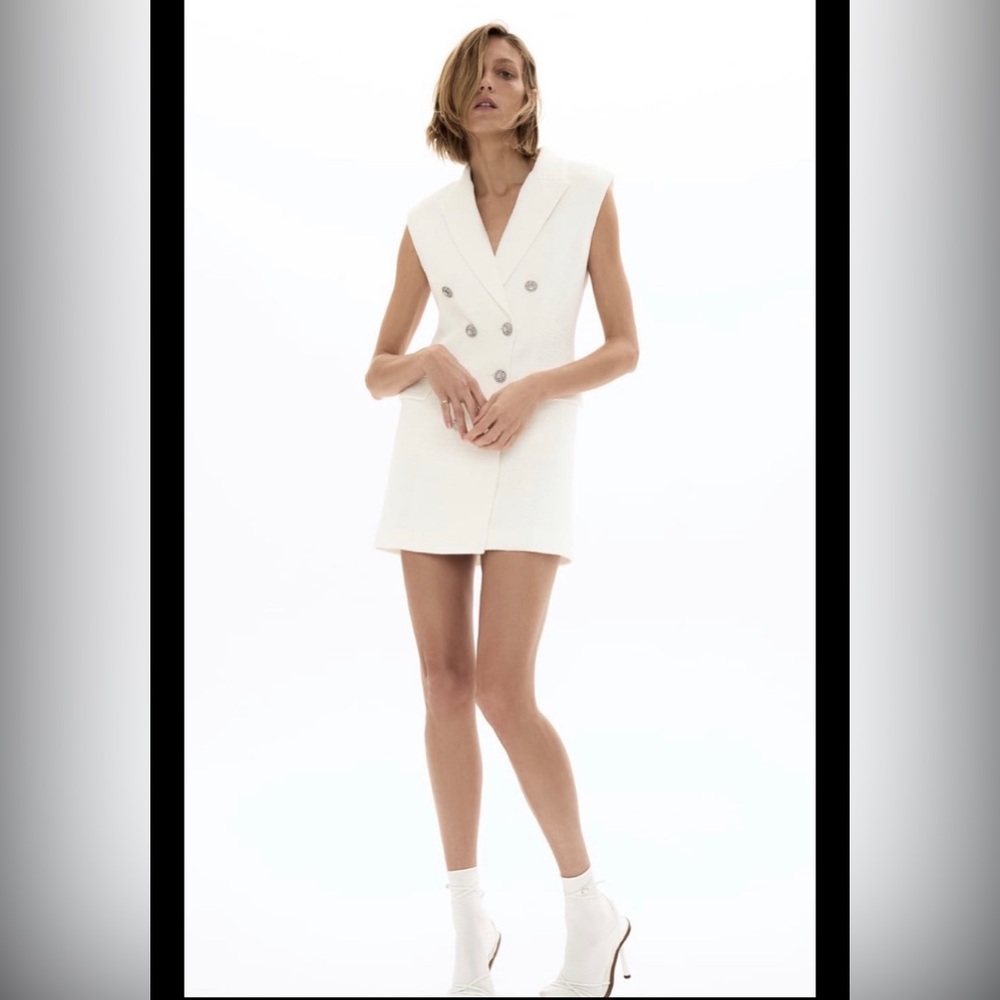 Zara textured vest dress / blazer dress/ structured dress/ vest dress / mini